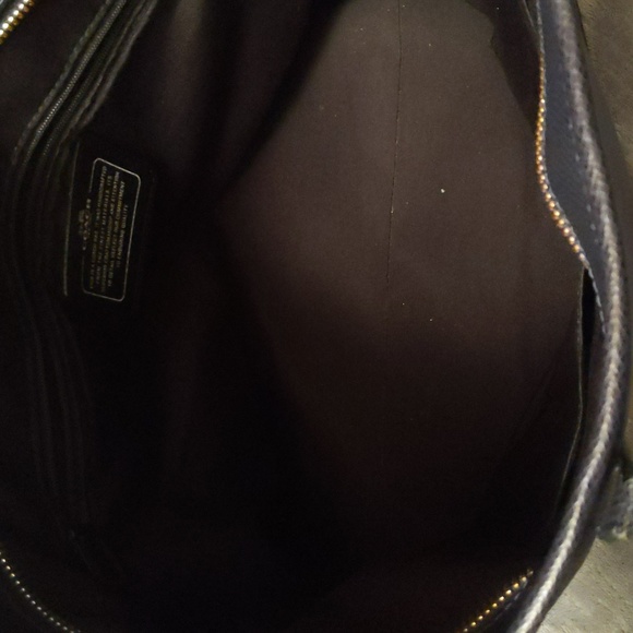 Coach Navy Blue Tote bag with gold hardware - Picture 8 of 13